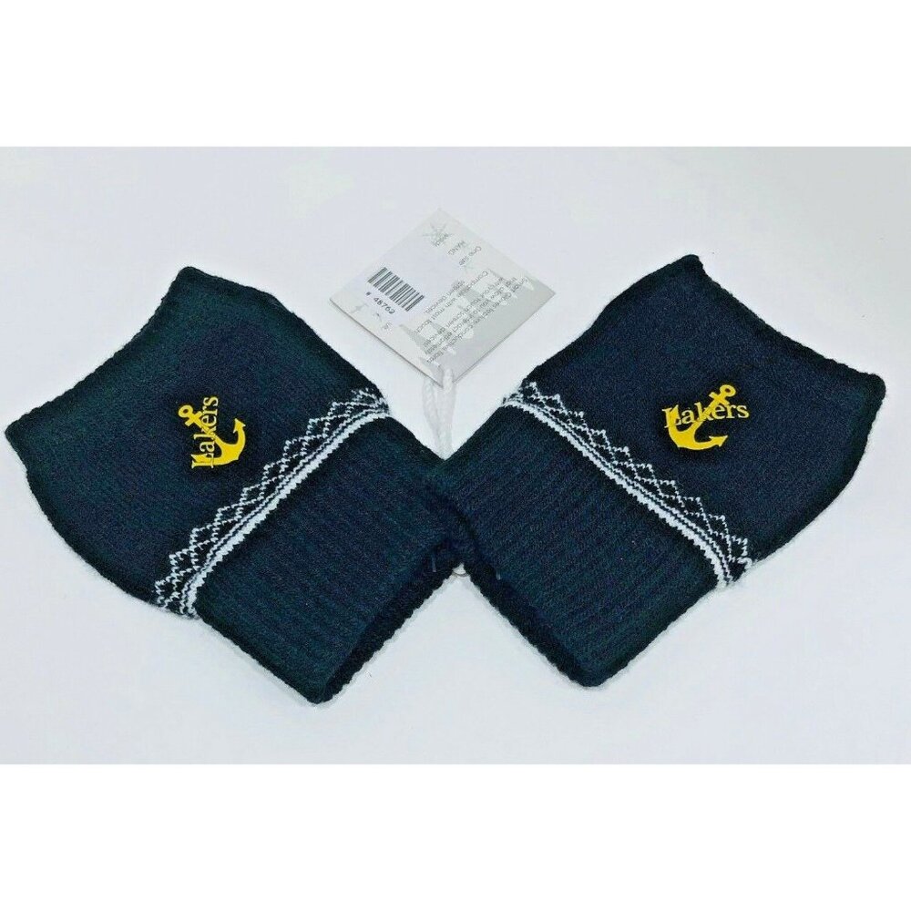 L A LAKERS Smart Gloves NBA Touch Screen Text Fingerless Thumb Hole NWT Mom Dad‎